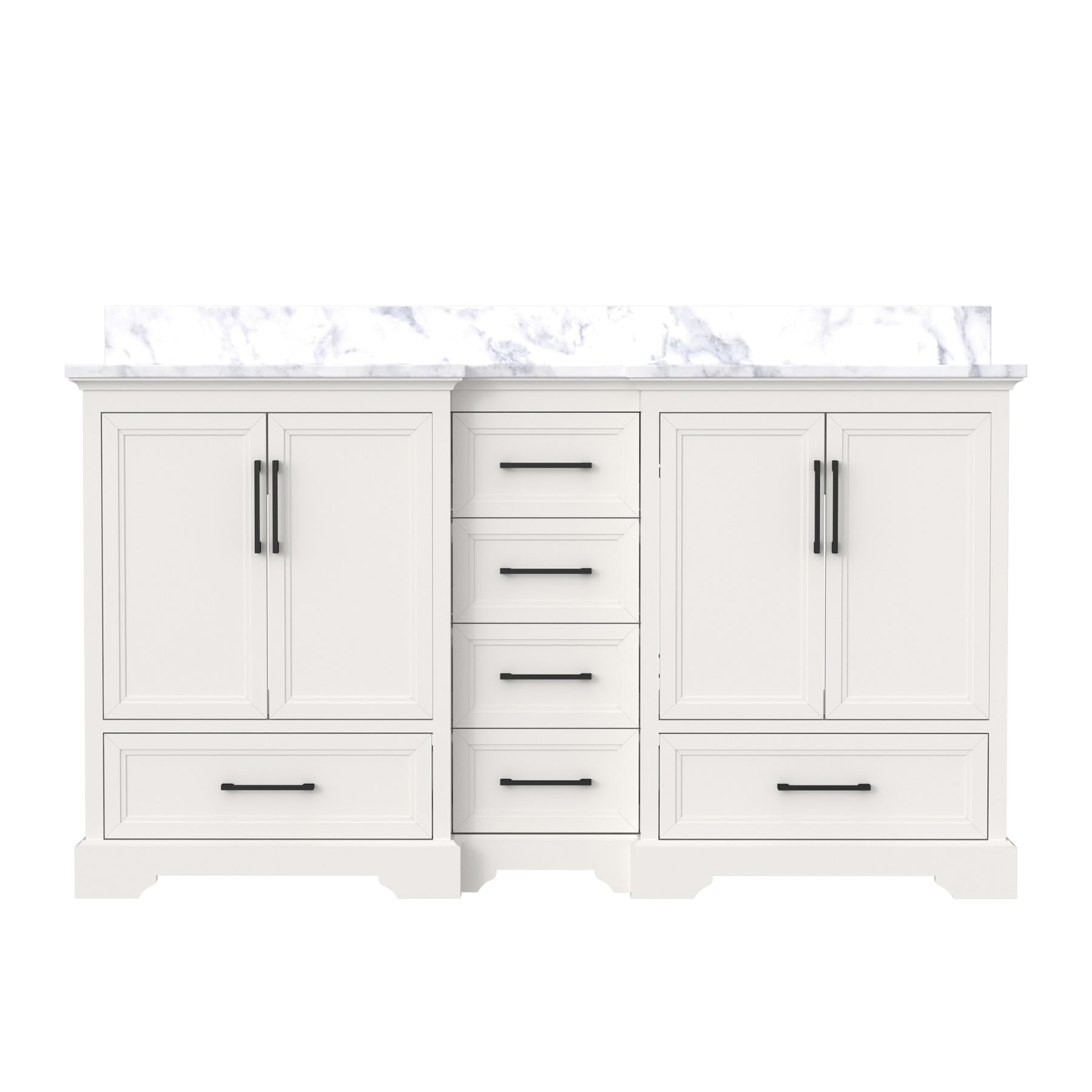 Nobilis 60" Freestanding Double Vanity Cabinets with Symmetrical Layout