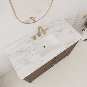 Canyon 48" Freestanding Single Vanity Cabinet with Curved Design