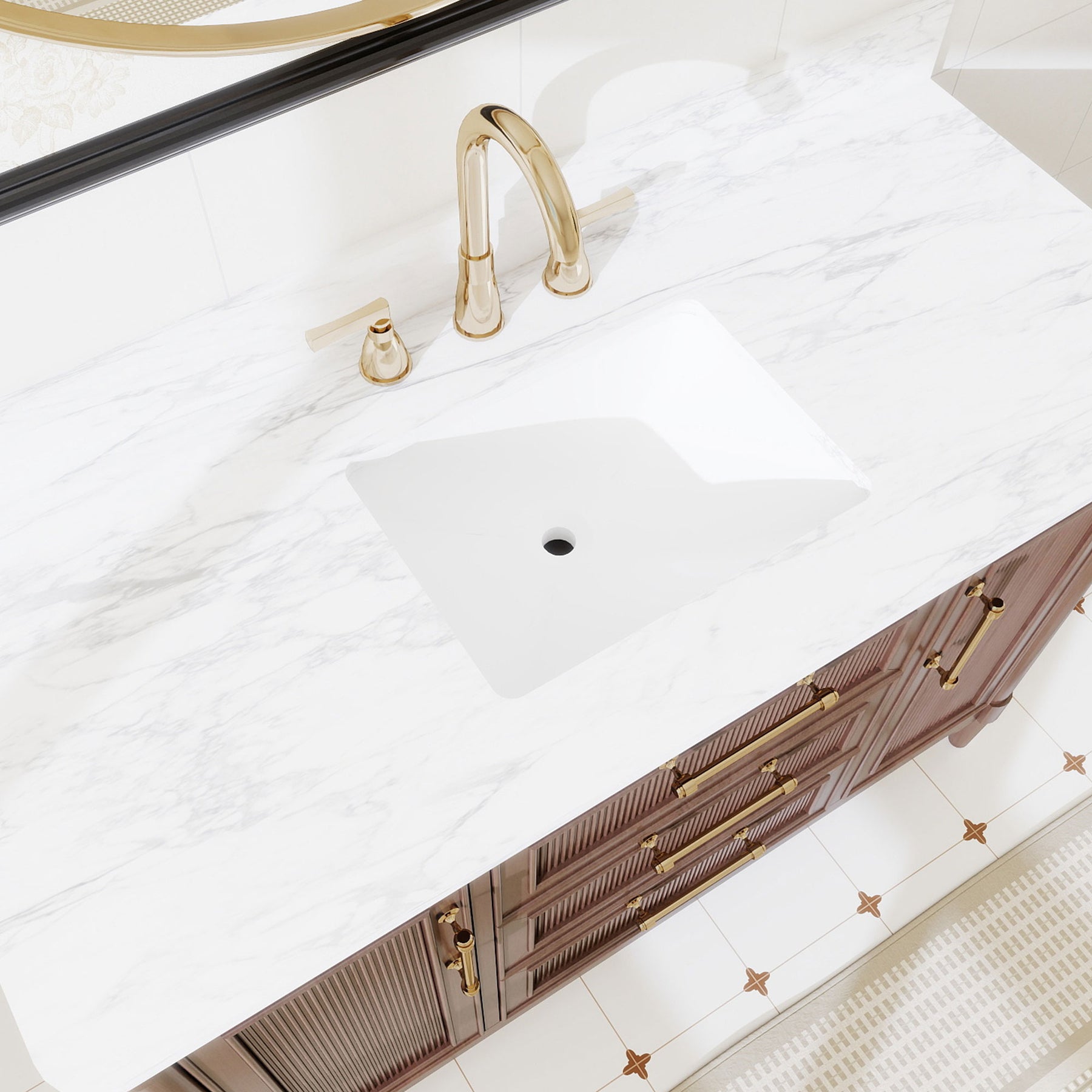 Vantara 48" Freestanding Single Vanity Cabinets with Fluted Texture