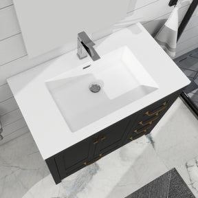 Modern 36’’ RTA Freestanding Vanity Cabinet Base with Larger Storage Room (Countertop & Sink Not Included) 浴室柜