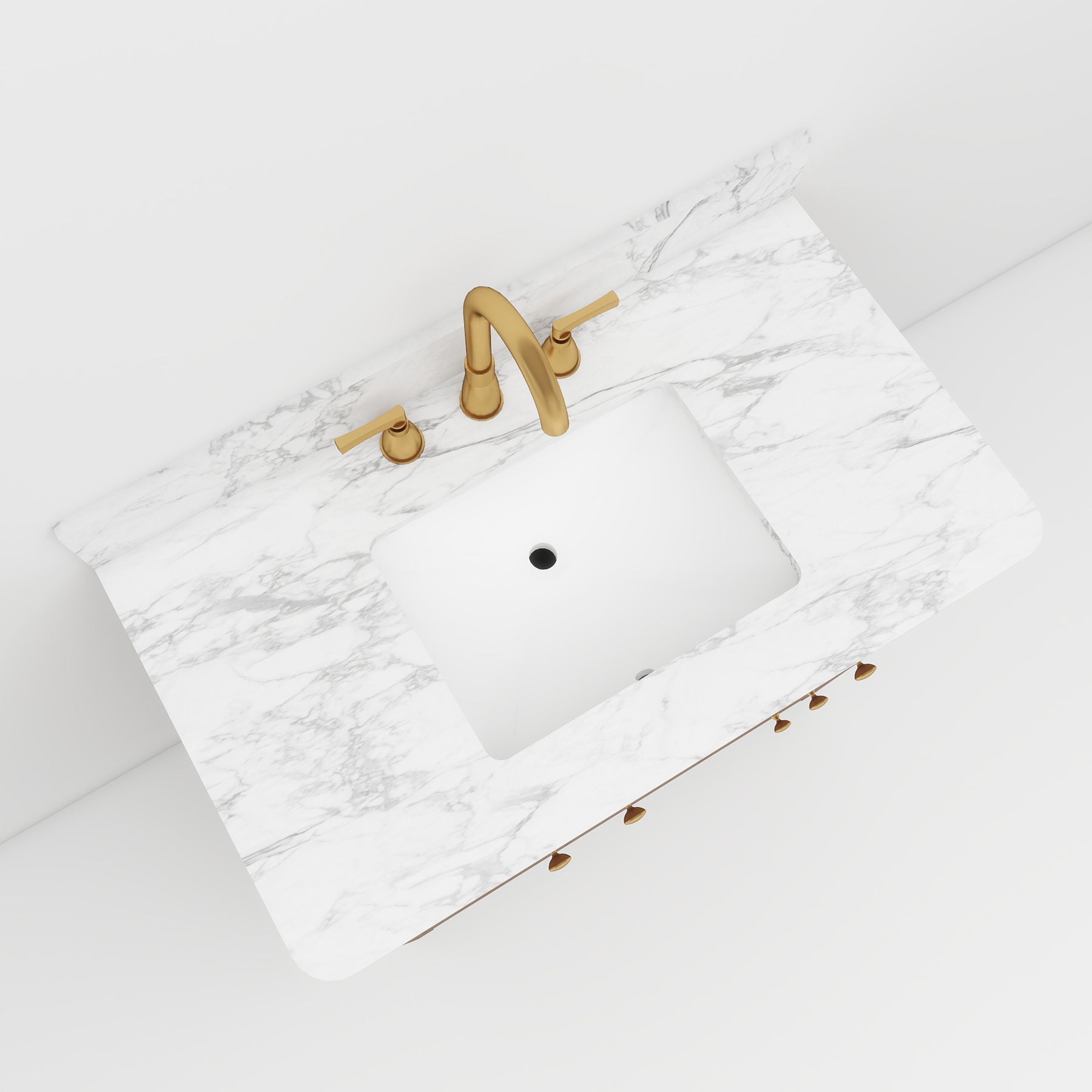 Canyon 36" Freestanding Single Sink Bathroom Vanity with Curved Design