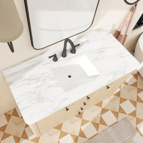 Canyon 48" Freestanding Single Vanity Cabinet with Curved Design