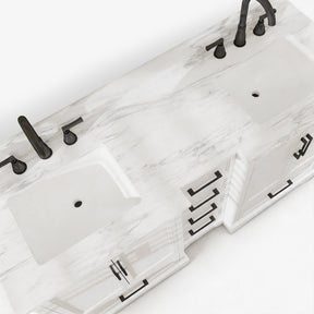 Nobilis 60" Freestanding Double Vanity Cabinets with Symmetrical Layout