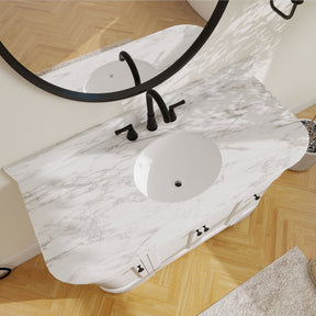 Opuluxe 48’’ Freestanding Single Vanity Cabinets with Curved Design 浴室柜