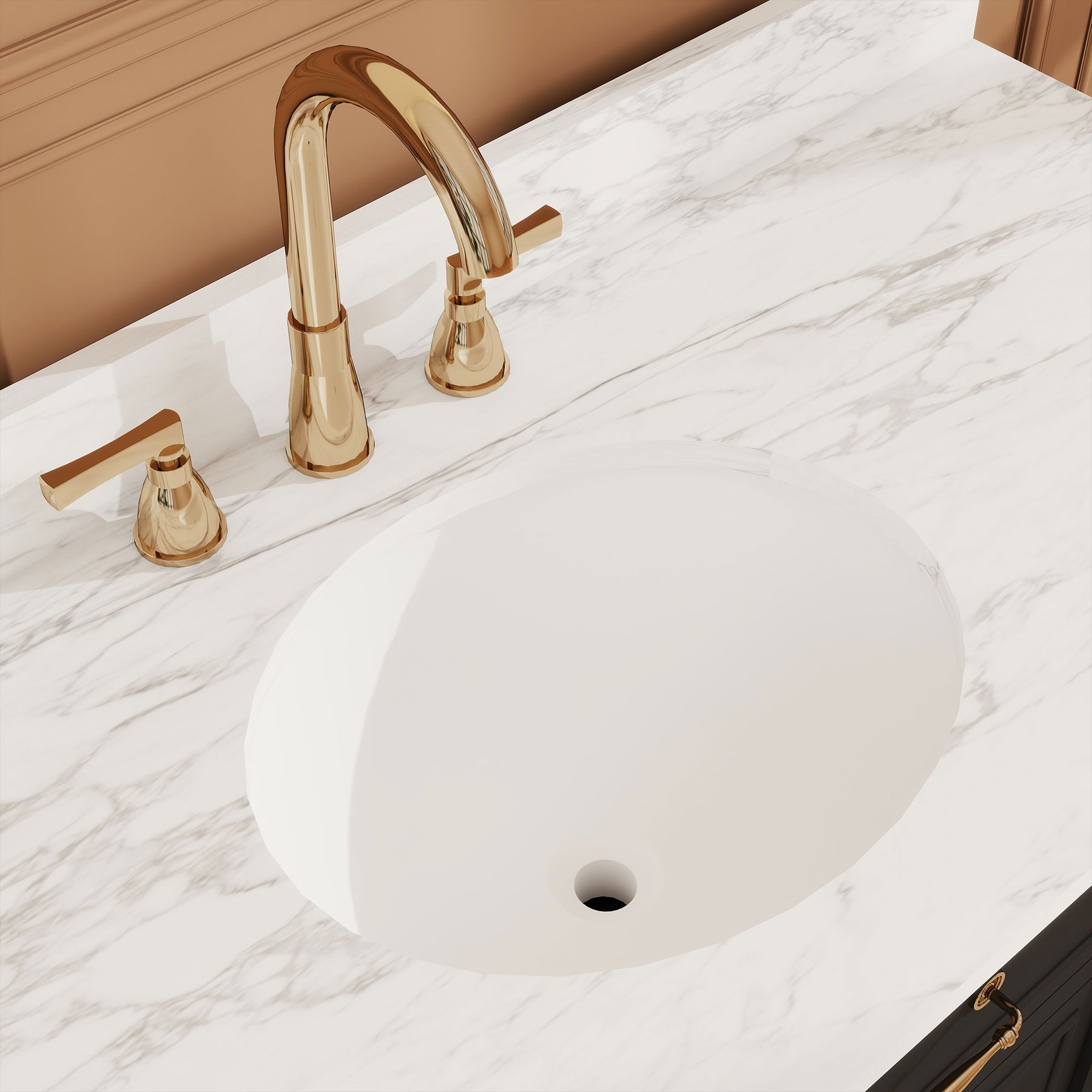 Modish 48" Wall Mounted Single Vanity Cabinets with Solid Wood Legs