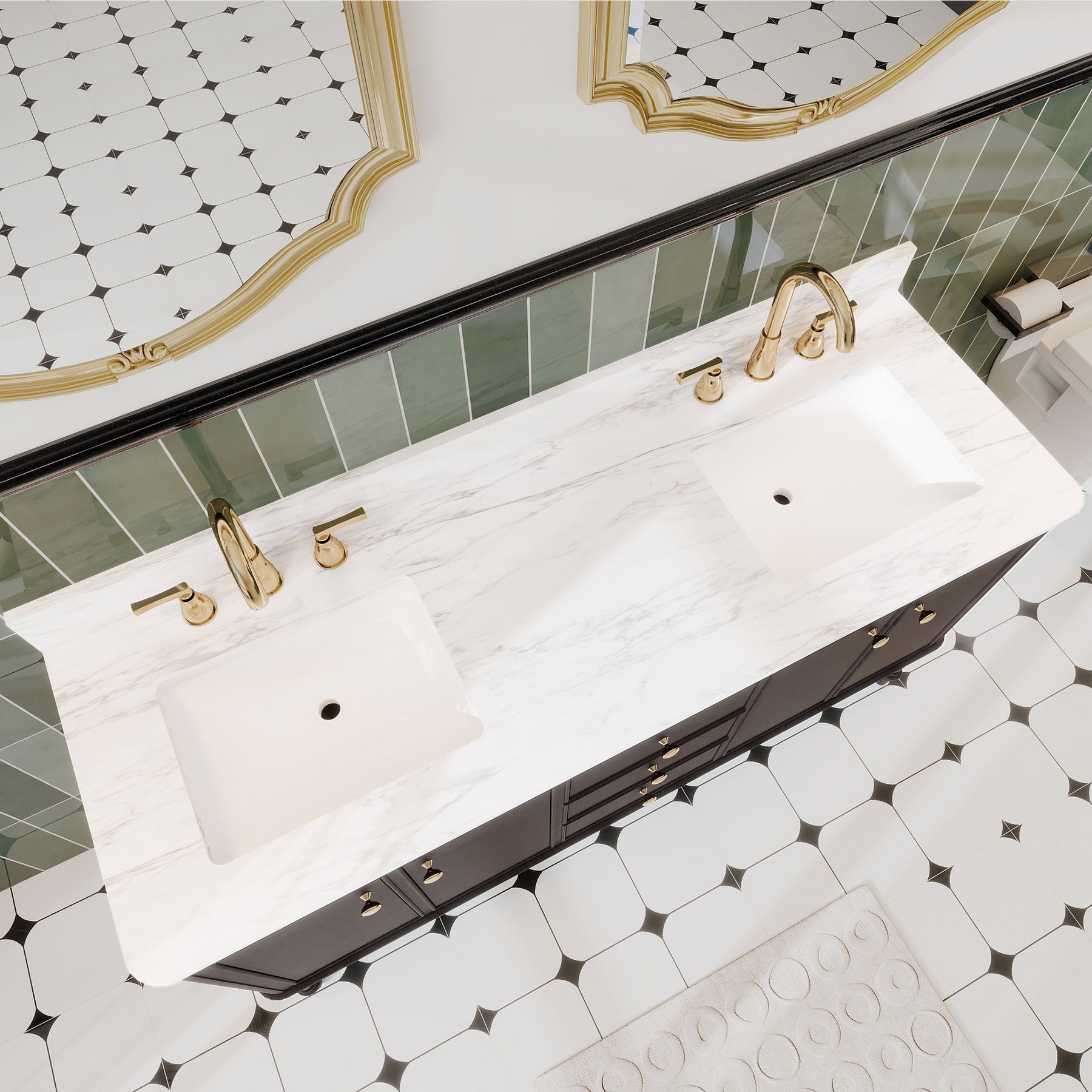 Verve 60" Freestanding Double Vanity Cabinets with Wall Mounted Options