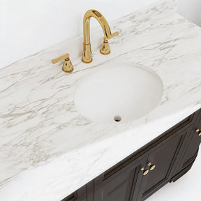 Opuluxe 48" Freestanding Single Vanity Cabinets with Curved Design