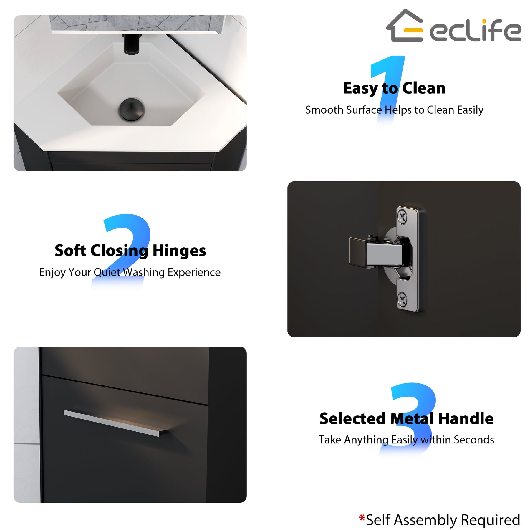 Corner 26’’ Freestanding Single Vanity Cabinets with Small Space Decor 浴室柜