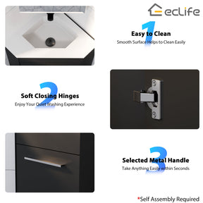 Corner 26’’ Freestanding Single Vanity Cabinets with Small Space Decor 浴室柜