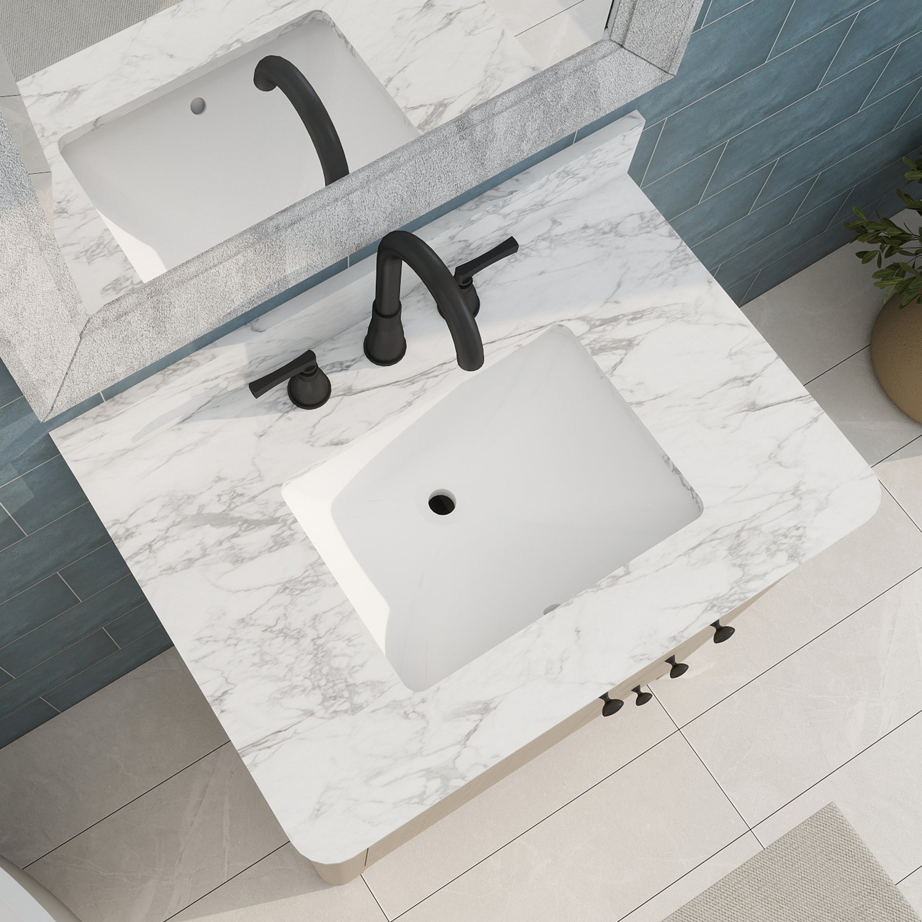 Canyon 30" Freestanding Single Vanity Cabinet with Curved Design