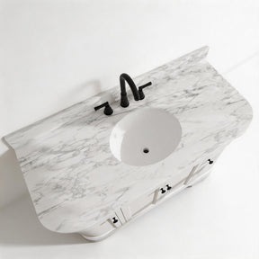 Opuluxe 48" Freestanding Single Vanity Cabinets with Curved Design