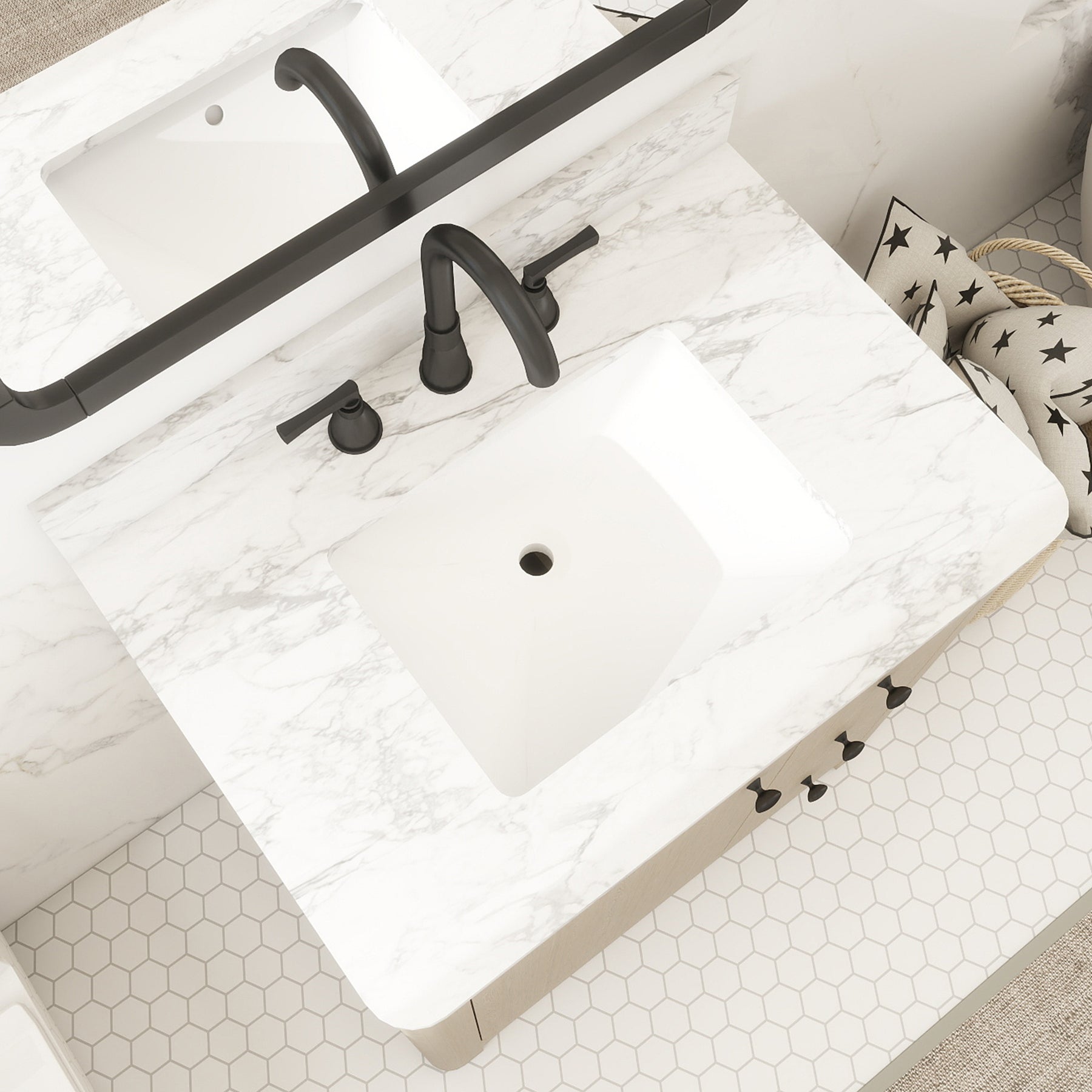 Canyon 30" Freestanding Single Vanity Cabinet with Curved Design