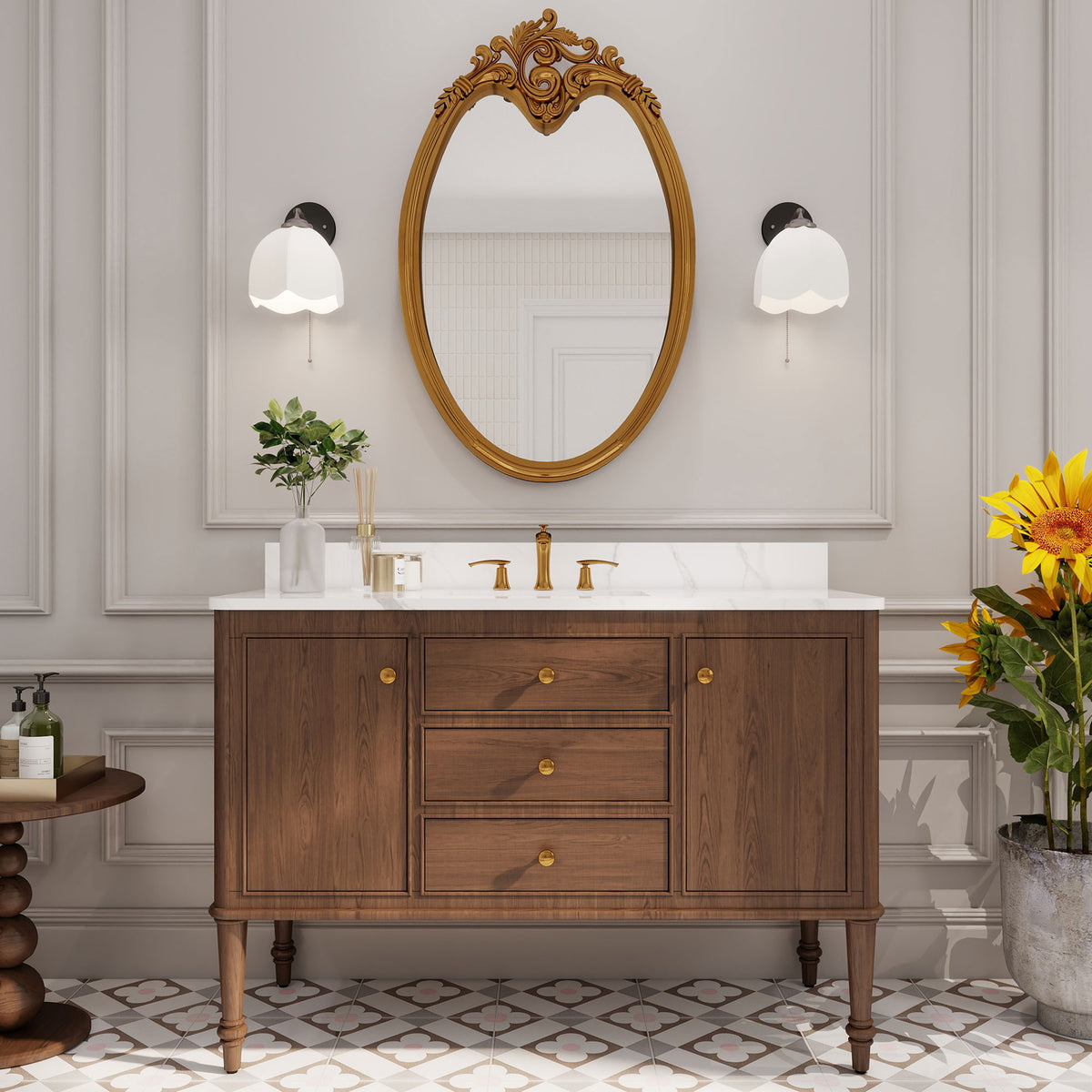 Verve 48" Freestanding Single Vanity Cabinets with Wall Mounted Options