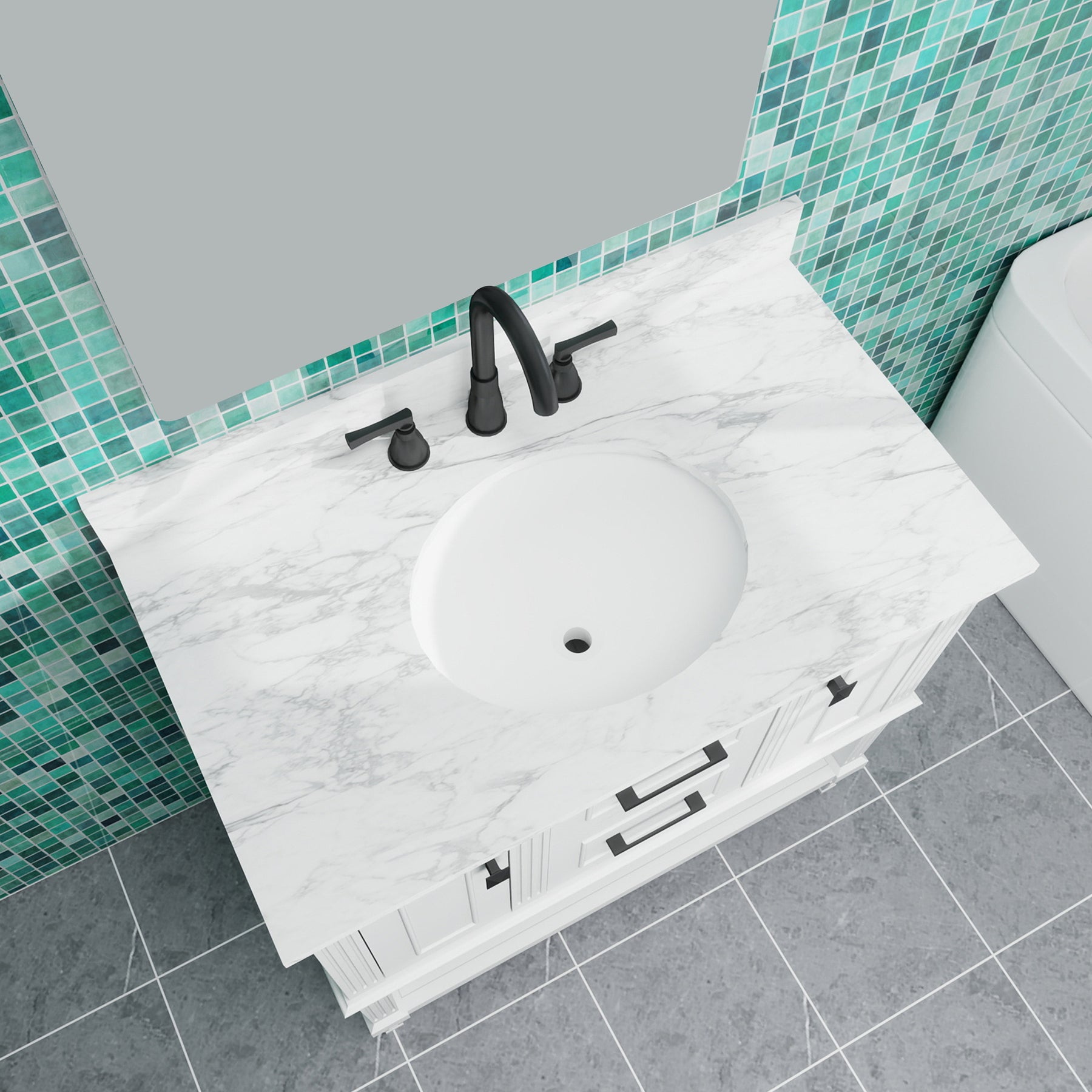 Bosun 36" Freestanding Single Vanity Cabinet with Reliable Storage & Solid Frame