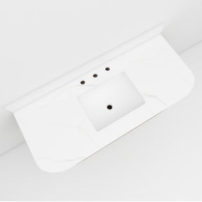 Cove 48" Wall-Mounted Single Sink Bathroom Vanity with Curved Fluted Design