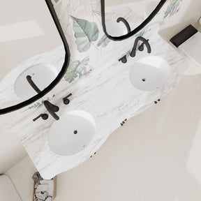 Elara 60" Freestanding Double Vanity Cabinets with Solid Wood Legs