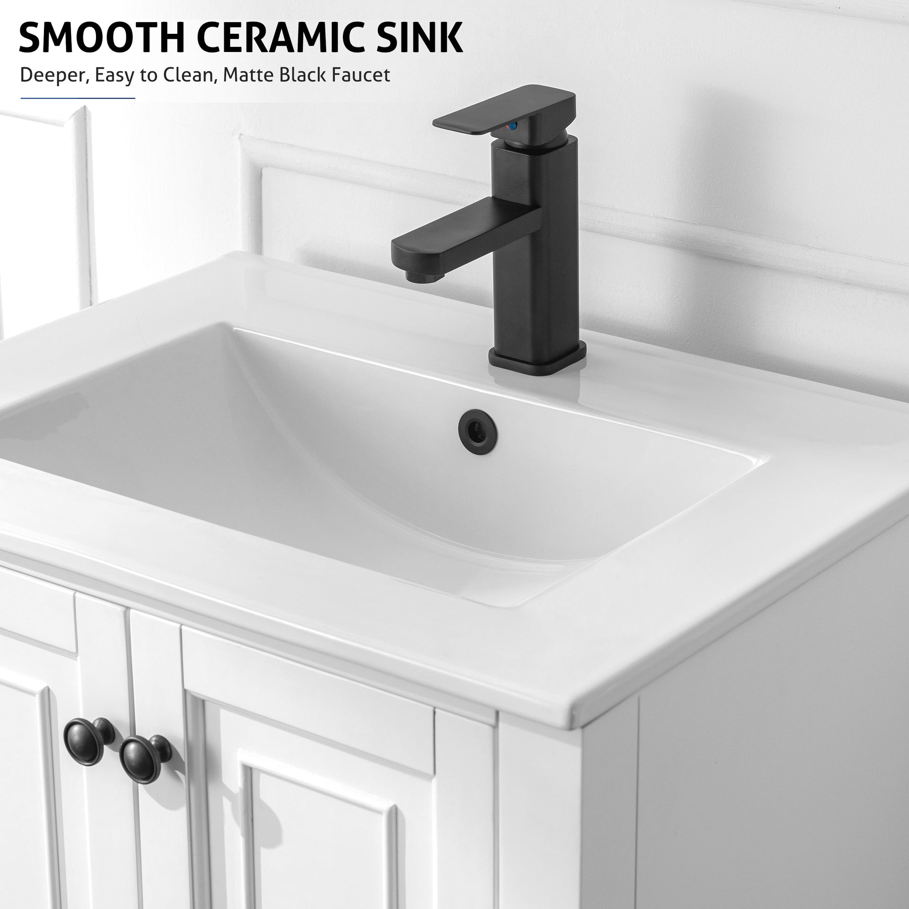 Retro 24" Freestanding Bathroom Vanity Combo with Single Undermount Sink