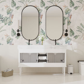 Elara 60" Freestanding Double Vanity Cabinets with Solid Wood Legs