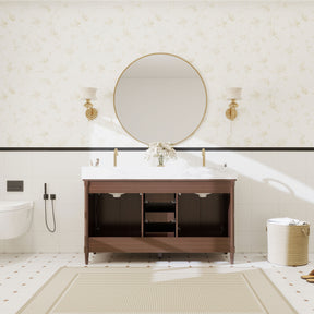Vantara 60" Freestanding Double Vanity Cabinets with Fluted Texture