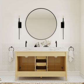 Vantara 60" Freestanding Double Vanity Cabinets with Fluted Texture
