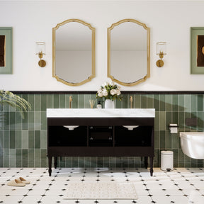 Verve 60" Freestanding Double Vanity Cabinets with Wall Mounted Options