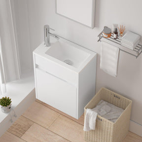 Rec 16’’ Wall Mounted Single Vanity Cabinet with Small Space Decor 浴室吊柜