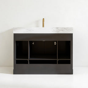 Opuluxe 48" Freestanding Single Vanity Cabinets with Curved Design