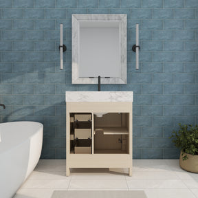 Canyon 30" Freestanding Single Vanity Cabinet with Curved Design