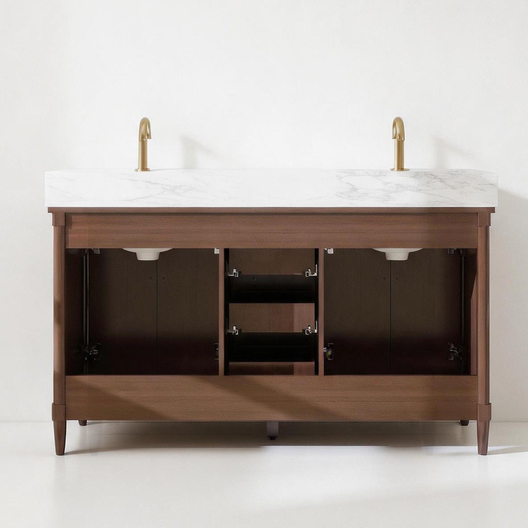Vantara 60" Freestanding Double Vanity Cabinets with Fluted Texture