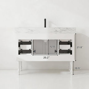 Elara 48" Freestanding Single Vanity  Cabinets with Solid Wood Legs