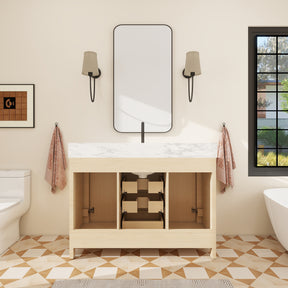 Canyon 48" Freestanding Single Vanity Cabinet with Curved Design