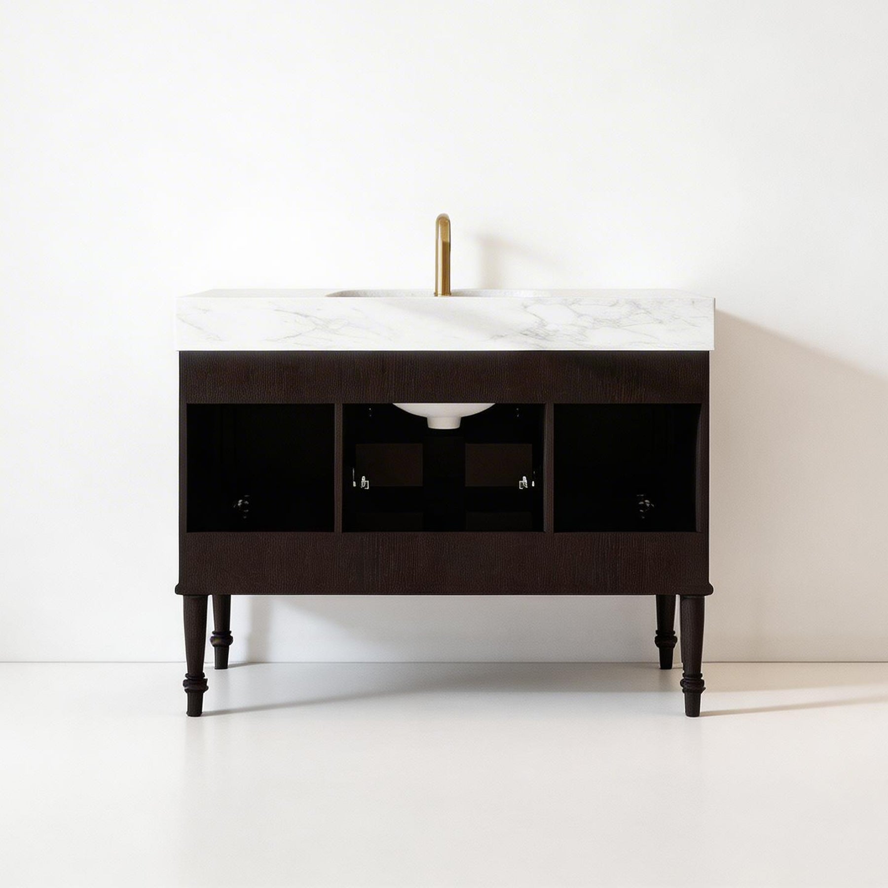 Verve 48" Freestanding Single Vanity - Bath Cabinet with Solid Wood, Artificial Stone Top(Assembled)