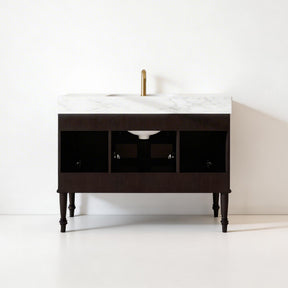 Verve 48" Freestanding Single Vanity - Bath Cabinet with Solid Wood, Artificial Stone Top(Assembled)