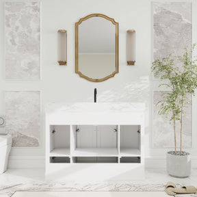 Opuluxe 48" Freestanding Single Vanity Cabinets with Curved Design
