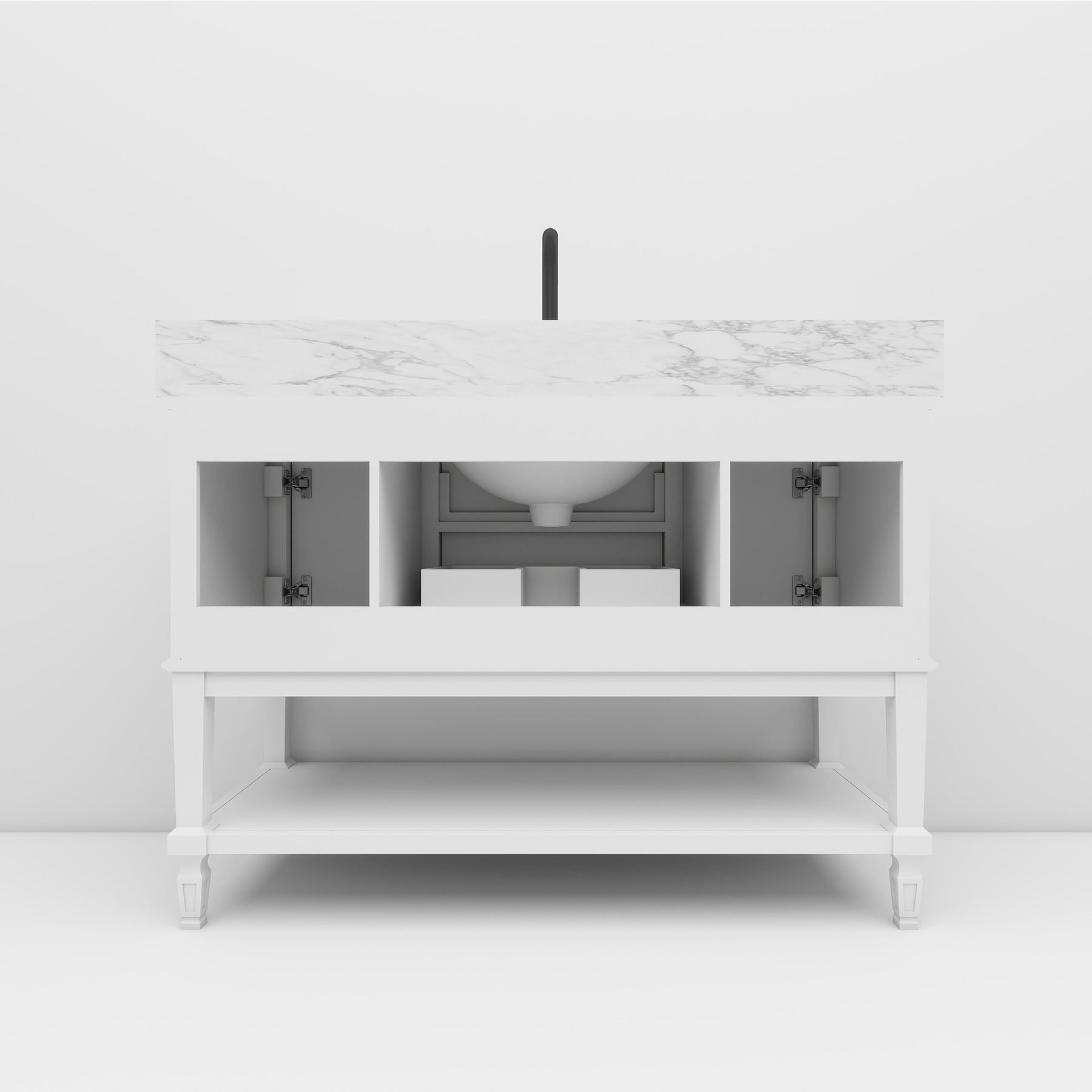 Bosun 48" Freestanding Single Vanity Cabinet with Reliable Storage & Solid Frame