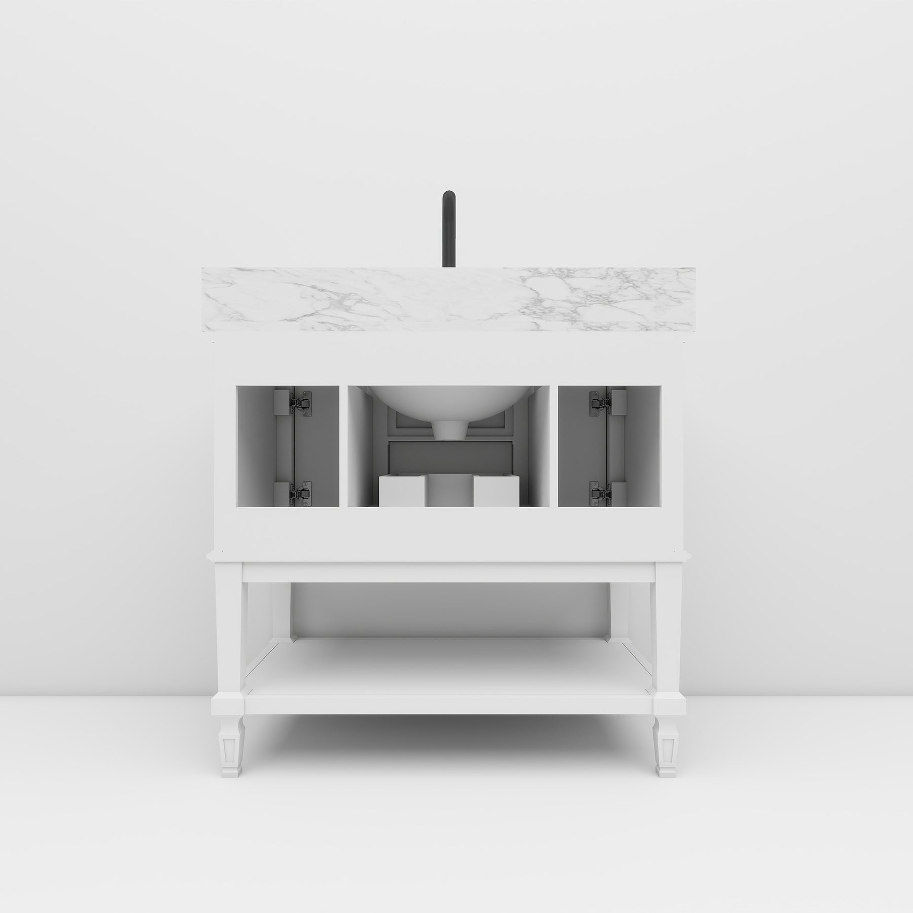 Bosun 36" Freestanding Single Vanity Cabinet with Reliable Storage & Solid Frame