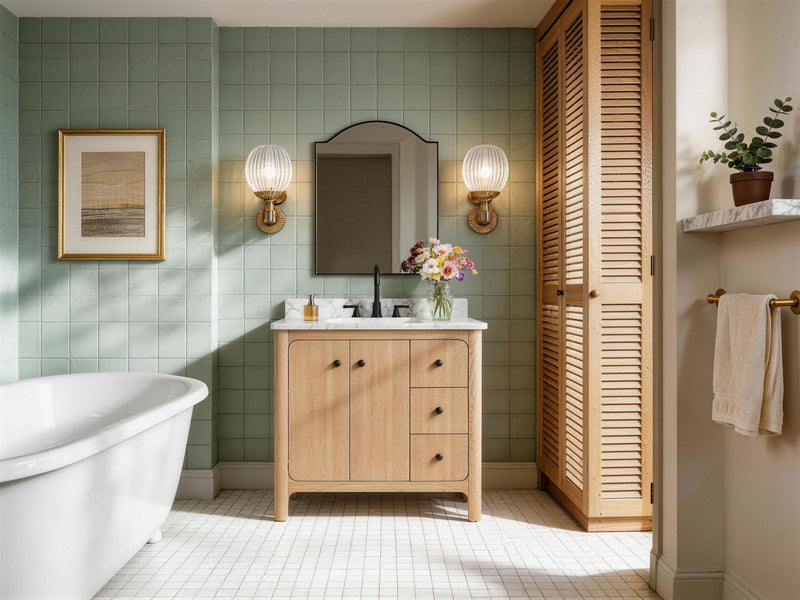 Soft Mint & Oak Bathroom