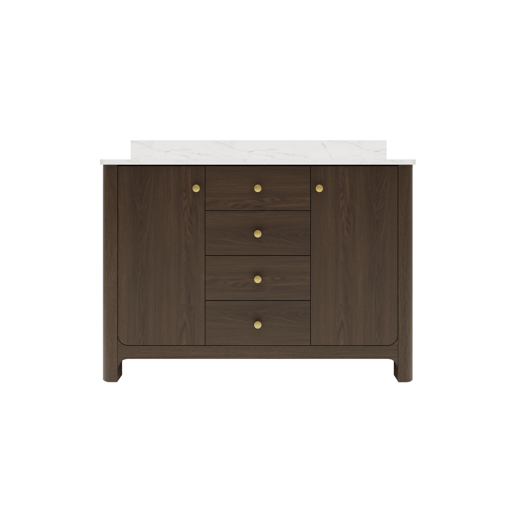 Canyon 48" Freestanding Single Vanity Cabinet with Curved Design