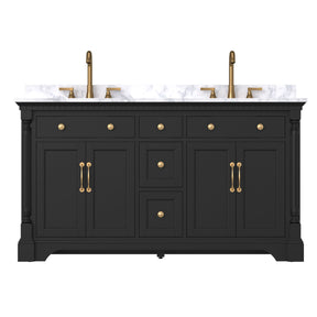 Acro 60" Freestanding Double Vanity Cabinets with Arch Feet