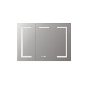 CM-005C 42" Large LED Medicine Cabinet Mirror in Aluminum (with Charging Ports)
