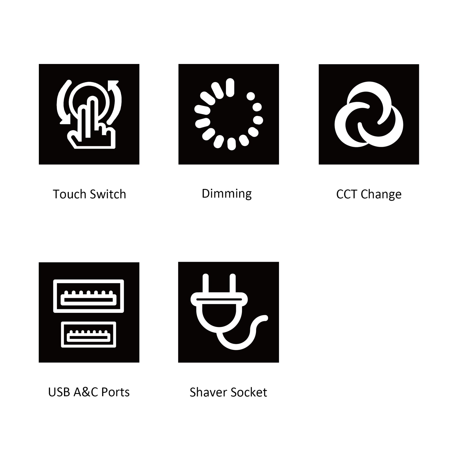 CM-005C 42" Large LED Medicine Cabinet Mirror in Aluminum (with Charging Ports)