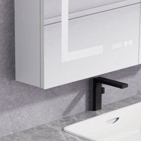 CM-005B 30" LED Medicine Cabinet Mirror in Aluminum (with Charging Ports)
