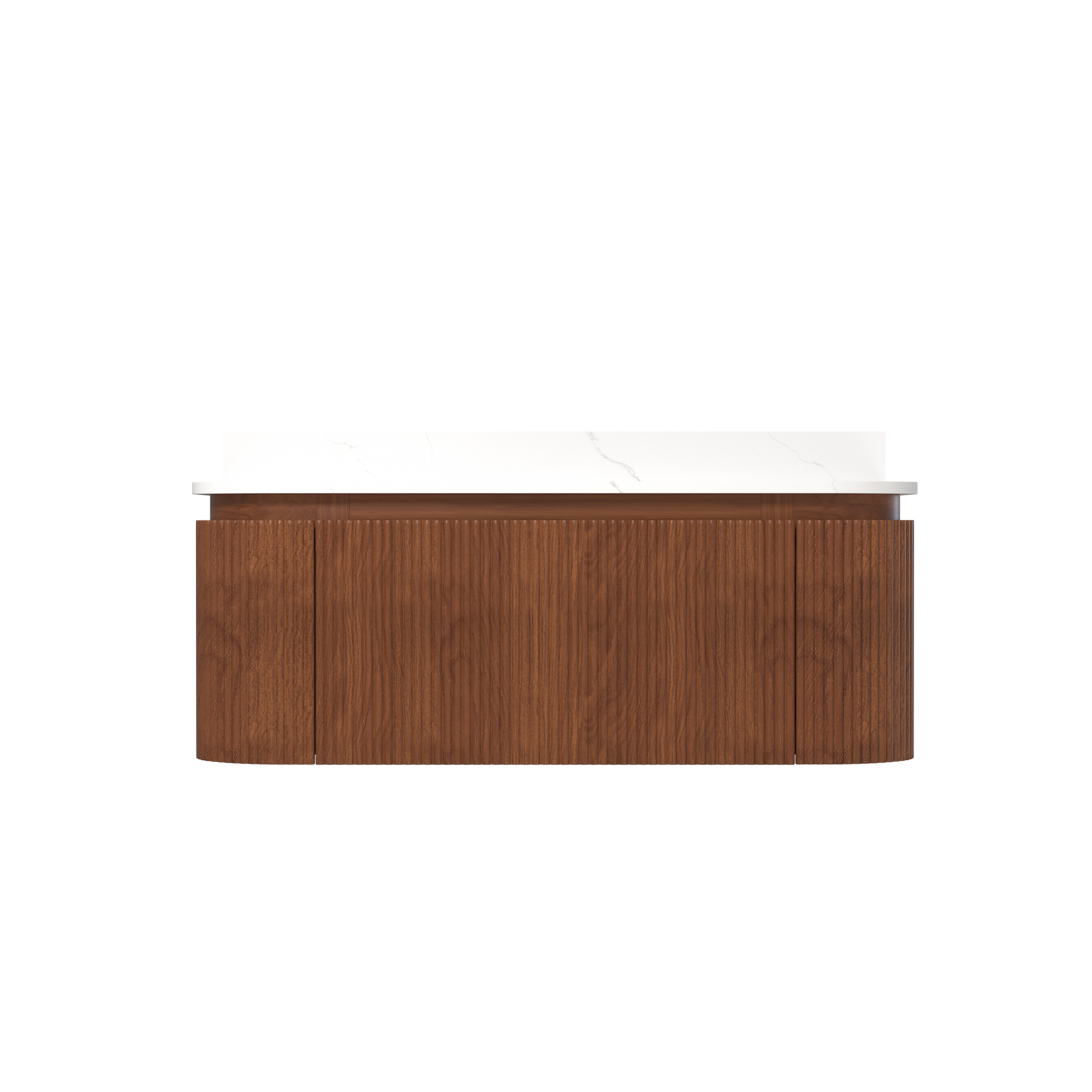 Cove 48" Wall-Mounted Single Sink Bathroom Vanity with Curved Fluted Design