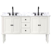 Elara 60" Freestanding Double Vanity Cabinets with Adjustable Legs