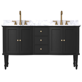 Elara 60" Freestanding Double Vanity Cabinets with Adjustable Legs