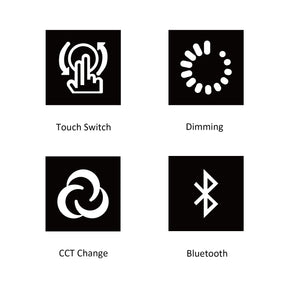 M431C 24" Rectangular LED Mirror with PMMA Luminous Shelf & Bluetooth