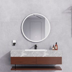 M628 32" Round LED Mirror with GPPS Frame & Front-Side Lighting