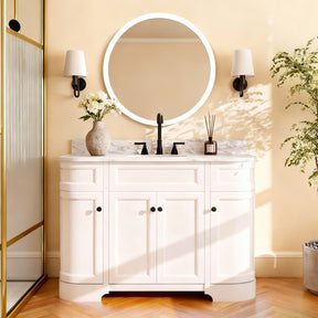 M628 32" Round LED Mirror with GPPS Frame & Front-Side Lighting