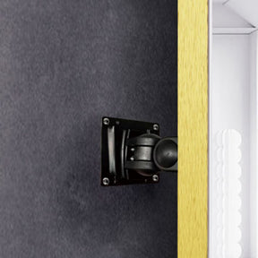 M712 20" Rectangular Dual-Rotating LED Mirror in PVD Gold Aluminum Frame