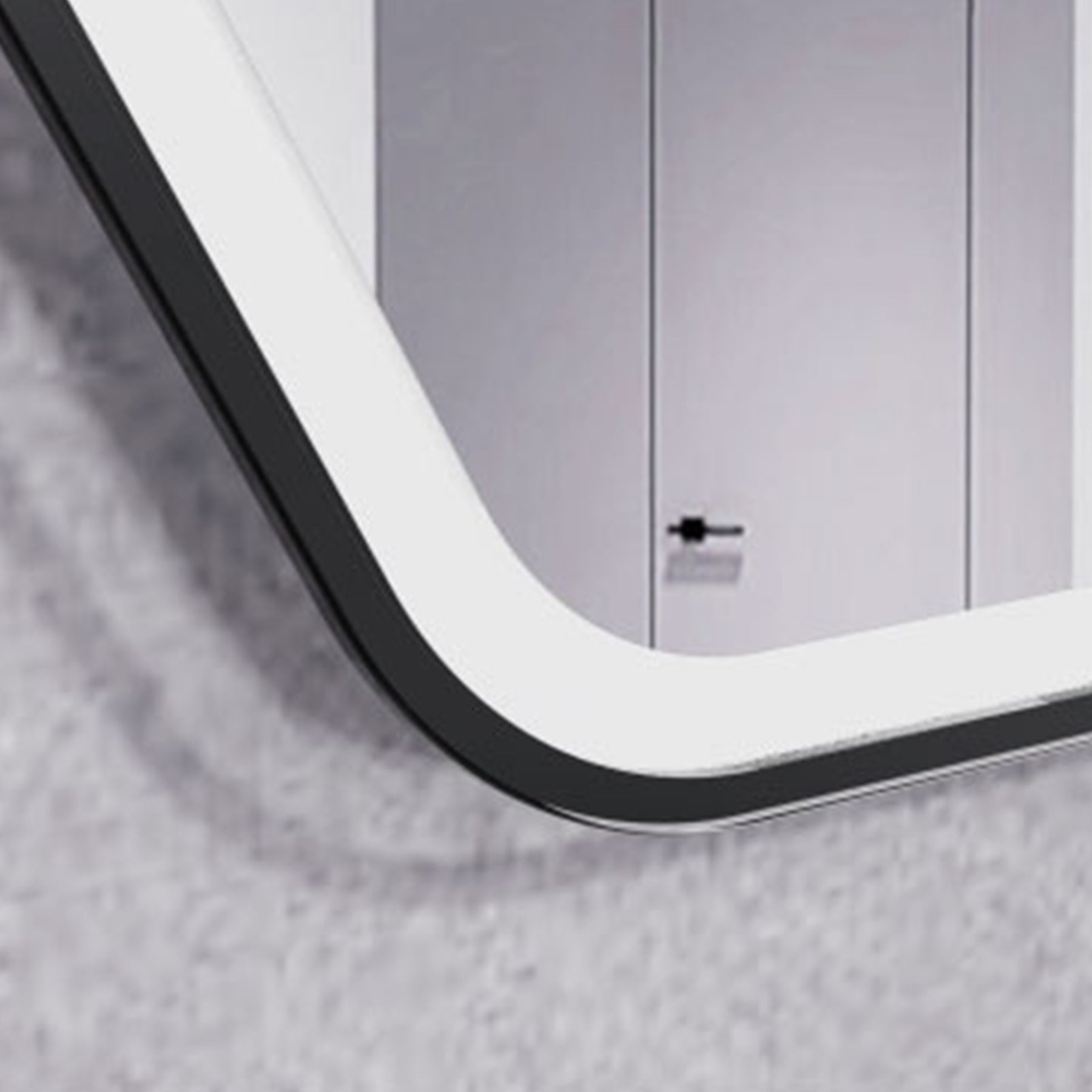 M713 26" Rectangular Edge-Accent LED Mirror in Black Silk Print